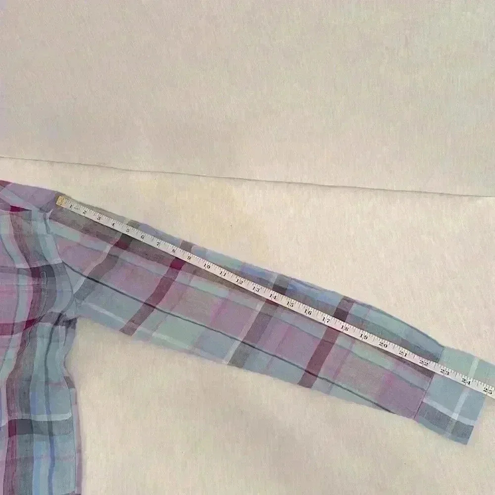 NWT Vineyard Vines 100% Linen Long Sleeve Button Down Plaid Shirt Men’s Size XS - Picture 12 of 13